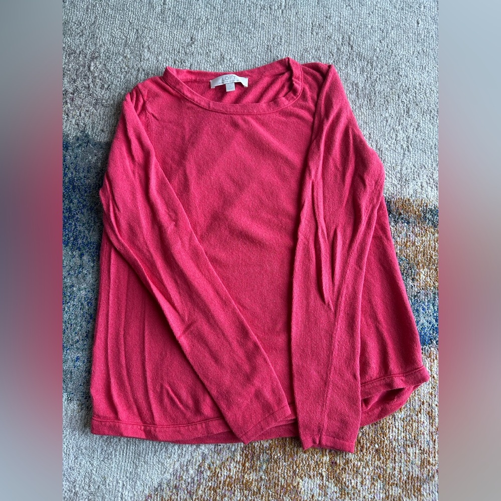 Pink mid-thickness sweater from Loft